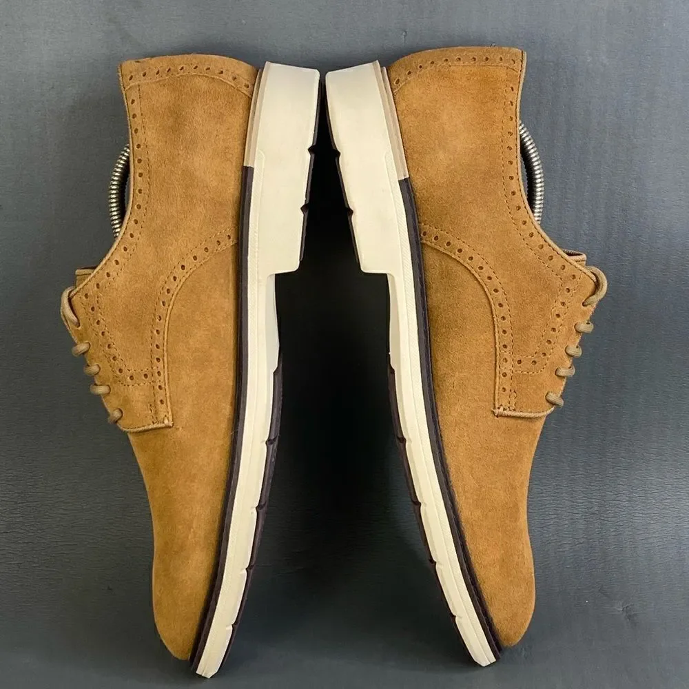 Cole Haan The Go-to Plain Toe brown suede comfort Oxford shoes mens size 11.5